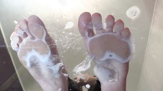 Eva . Look at my feet! Lick my drool slave! Open your mouth I will spit