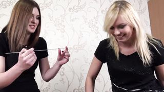 Under Sweet Weight - Alina, Anna - Stockings Teasing with Comparing and Measuring