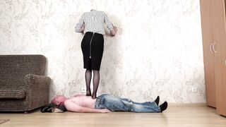 Under Sweet Weight - Anastasia - Office Girl Tramples a Slave