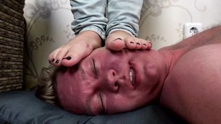 Under Sweet Weight - Anna, Elsa - Barefoot Trampling with Weighing