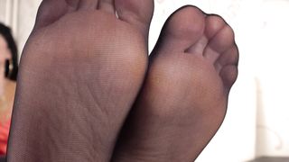 Under Sweet Weight - Dark Queen - Black Stockings Teasing