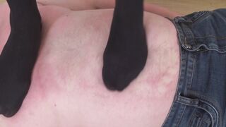 Under Sweet Weight - Eva - Black Stockings Trampling