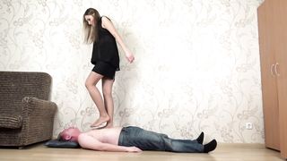 Under Sweet Weight - Megan - Pantyhose Trampling