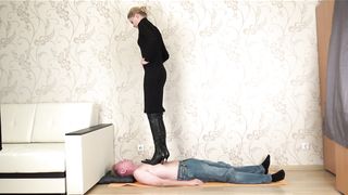 Under Sweet Weight - Polly - High Heeled Boots Trampling