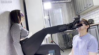 Lick my boots slave! How I love to spit and lower the slaves