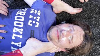 Amazing 08RJJ POV Princess Julia and June The entire face of the slave is covered with thick white s