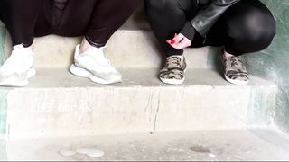 sweet drool! Princess Bertie Rebecca Boot Licking Sneaker Fetish Smoking Spitting pov