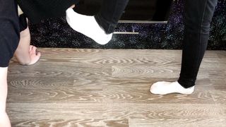 teen in white socks domination and mistress goddess kiss & sniff sock
