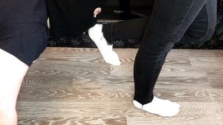 teen in white socks domination and mistress goddess kiss & sniff sock