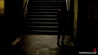 PublicDisgrace - Natasha Lyn - Tall Blonde Amateur Gets Fucked While Wearing Blackout Contact Lenses - She Can't See a Thing!