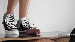 Cock Slaughter under Converse Chucks by Mistress Alina