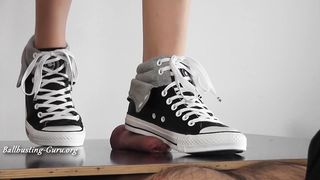 Cock Slaughter under Converse Chucks by Mistress Alina