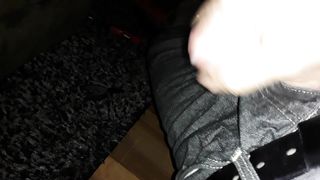 Jacking off on my buddy's couch