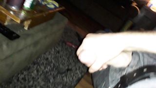 Jacking off on my buddy's couch