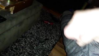 Jacking off on my buddy's couch