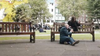 CRUEL ENGLISH FEMDOM - Mistress Evilyne - VERY PUBLIC FOOT SLAVE