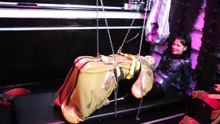 RubberStel - Hanging in heavy rubber bondage by Mrs Kim