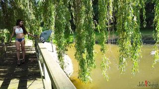 julieskyhigh - addiction to high heels in forest