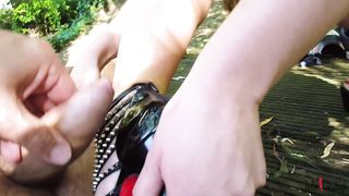 julieskyhigh - addiction to high heels in forest
