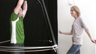 BallBustinFootLovin - Carrot Stealing Looser gets his balls kicked