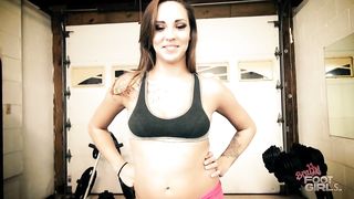 BrattyFootGirls - Sasha - Sasha Foxxxs Edging Gym Jerk Off