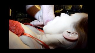 Pretty 20-yo Girl Worship Sweaty Male Feet