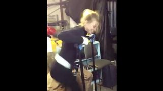 Girls Jump on his Head