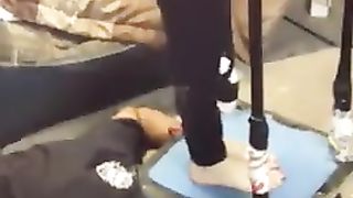 Girls Jump on his Head