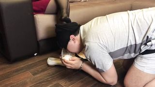 Femdome Bound Slave Lick Clean Shoes Mistress Handcuffs