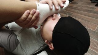 SLAVE FOOT WORSHIP FEET SOCKS