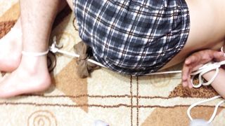 Femdome Bound Slave Dildo Gag Gagging