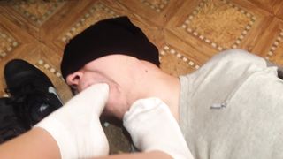 Kiss Socks Nylon and Lick Boot Femdome Home