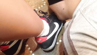 Kiss Socks Nylon and Lick Boot Femdome Home