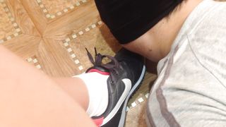 Kiss Socks Nylon and Lick Boot Femdome Home