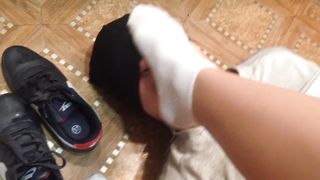 Kiss Socks Nylon and Lick Boot Femdome Home