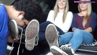 GoddessesFootboy - Cruel White Girls Degrade mexican slave