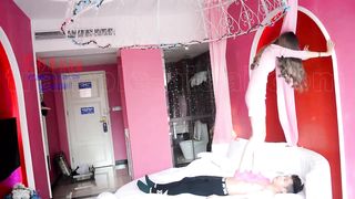 Chinese Girl Pink Sneaker Trample Face & Throat