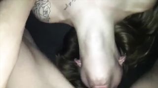 [LOOP] Upside down Close Deepthroat POV Facefuck down the Throat Cum Eye co