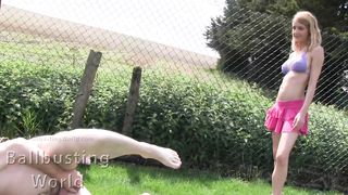 Sophia - Merciless Outdoor Ballbusting