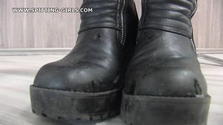 Spitting-Girls - Giselle - Giselle makes you lick it all up!