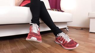 UnderGirlsFeet - My Lesbo Slave Loves Stinky Feet And Socks