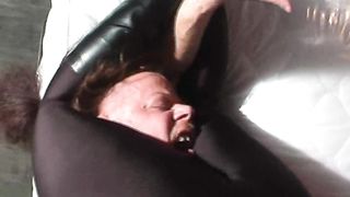 Facesitting-Queen - black spandex wrestling