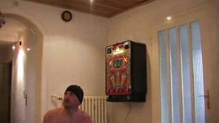 A sexy young girl in a arcade room