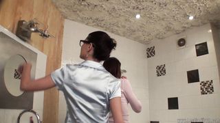 Checking out new apartment-Lara, Mila part 1