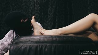 CRUEL PUNISHMENTS - SEVERE FEMDOM - Slave loves the toes