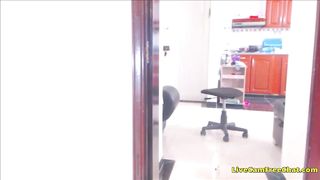 Live Cam from Latina Maid at Job NEW Latex Pants