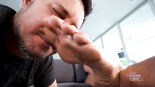 BrattyFootGirls  - Mikayla Miles - Inhale my stinky HUGE size 16s