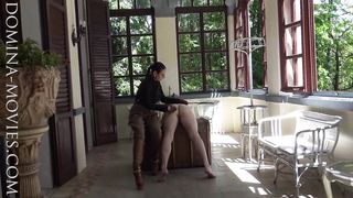 DominaMovies - Catarina - Safari Caning 2 Stable Boy Boot Service