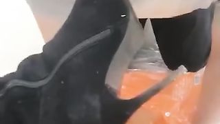 Chinese Femdom,mistress Dirty Boots Trampling Food Feeding Footslave