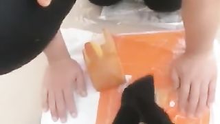 Chinese Femdom,mistress Dirty Boots Trampling Food Feeding Footslave